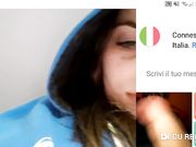 Italiana ammira superdotato che si sega in cam