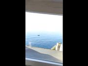 Inculata panoramica sul balcone