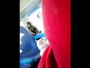 Sega davanti a ragazza in treno