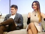 Sexy cosce in  collant in Tv celebrità italiane