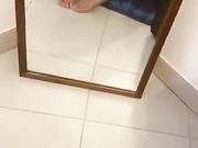 Fidanzata mi fa un pompino allo specchio