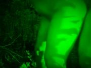 Spy Cam scopata notturna nel bosco con gran porca