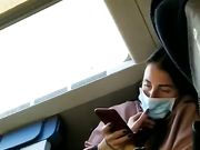 Piedini in treno ragazza italiana sexy