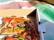 Pizza e fica al parco