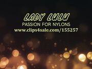 Lady Lulu Footjob Dildo in black nylon stocking