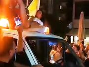 Forza Italia - Amandha Fox festeggia nuda in piazza