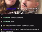 Pompino in diretta e sputazzo in faccia