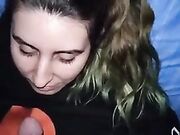 Studentessa timidissima a fare un pompino POV ITA